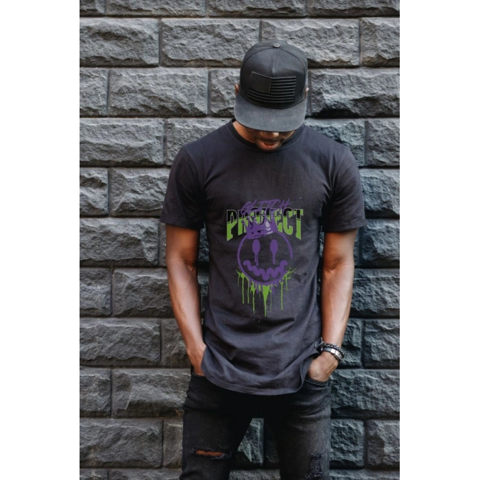 Unisex Oversize 24/1 Penye DTF Baskılı Tişört - DTF121