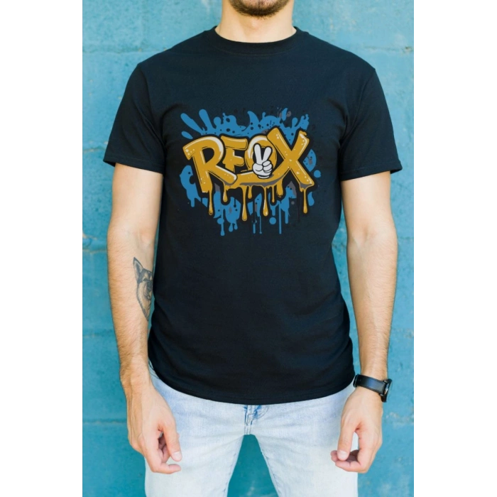 Unisex Oversize 24/1 Penye DTF Baskılı Tişört - DTF122