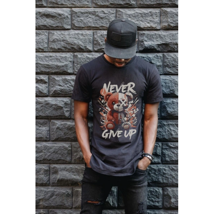 Unisex Oversize 24/1 Penye DTF Baskılı Tişört - DTF127