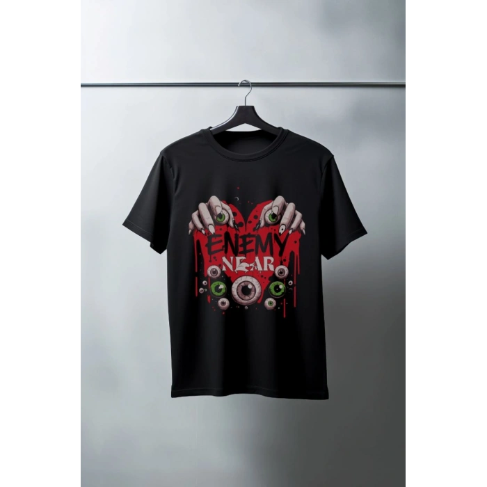 Unisex Oversize 24/1 Penye DTF Baskılı Tişört - DTF128