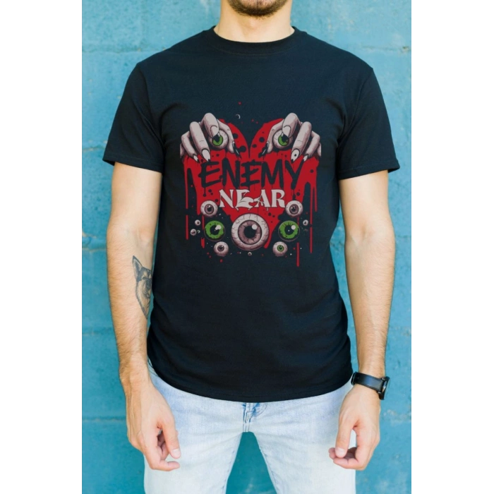 Unisex Oversize 24/1 Penye DTF Baskılı Tişört - DTF128