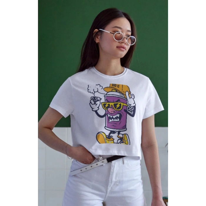 Unisex Oversize 24/1 Penye DTF Baskılı Tişört - DTF137