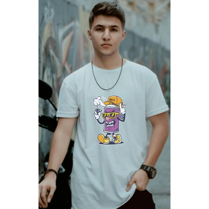 Unisex Oversize 24/1 Penye DTF Baskılı Tişört - DTF137