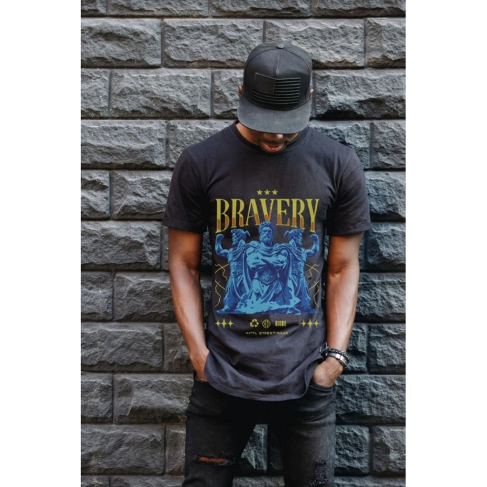 Unisex Oversize 24/1 Penye DTF Baskılı Tişört - DTF140
