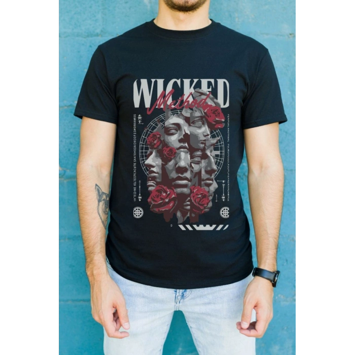 Unisex Oversize 24/1 Penye DTF Baskılı Tişört - DTF142
