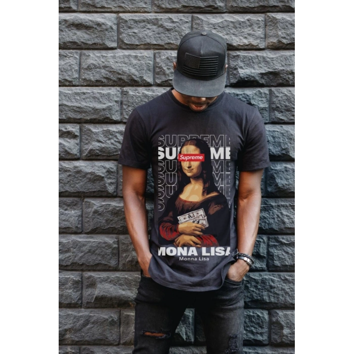 Unisex Oversize 24/1 Penye DTF Baskılı Tişört - DTF143