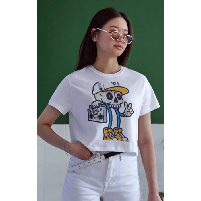 Unisex Oversize 24/1 Penye DTF Baskılı Tişört - DTF152