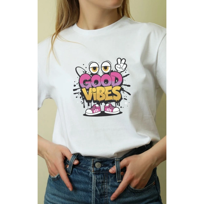 Unisex Oversize 24/1 Penye DTF Baskılı Tişört - DTF156