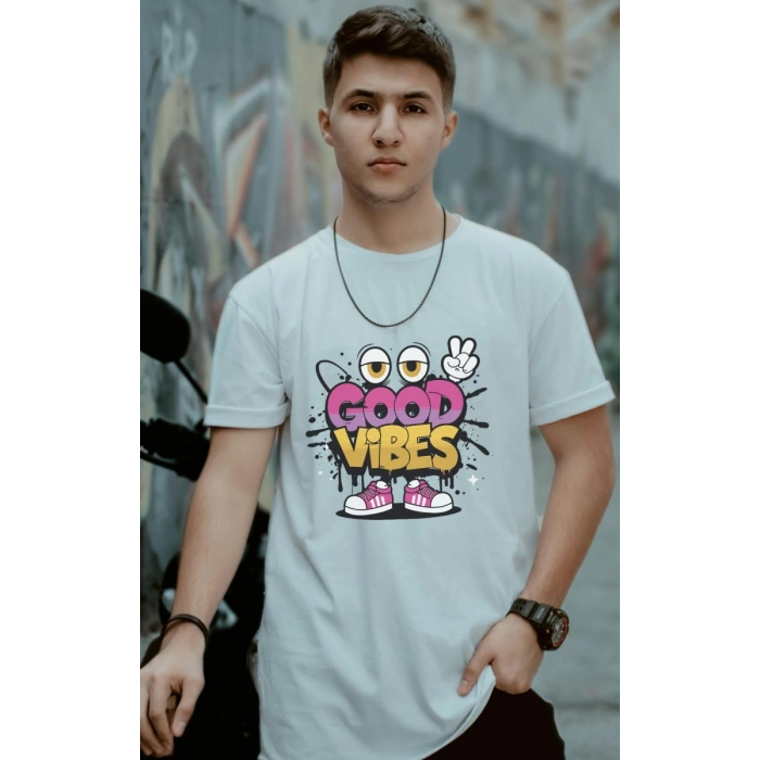 Unisex Oversize 24/1 Penye DTF Baskılı Tişört - DTF156