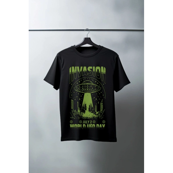Unisex Oversize 24/1 Penye DTF Baskılı Tişört - DTF158