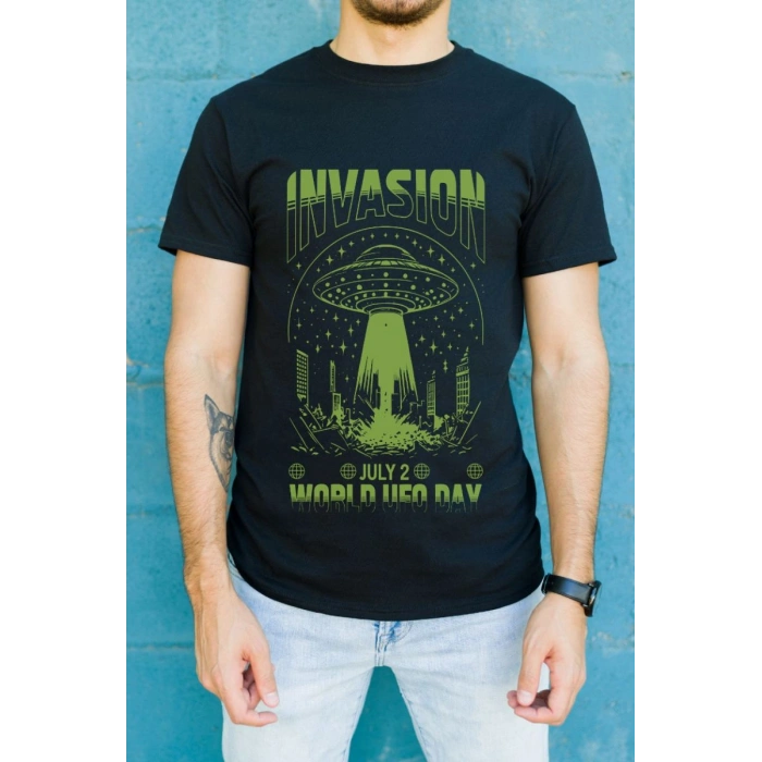 Unisex Oversize 24/1 Penye DTF Baskılı Tişört - DTF158