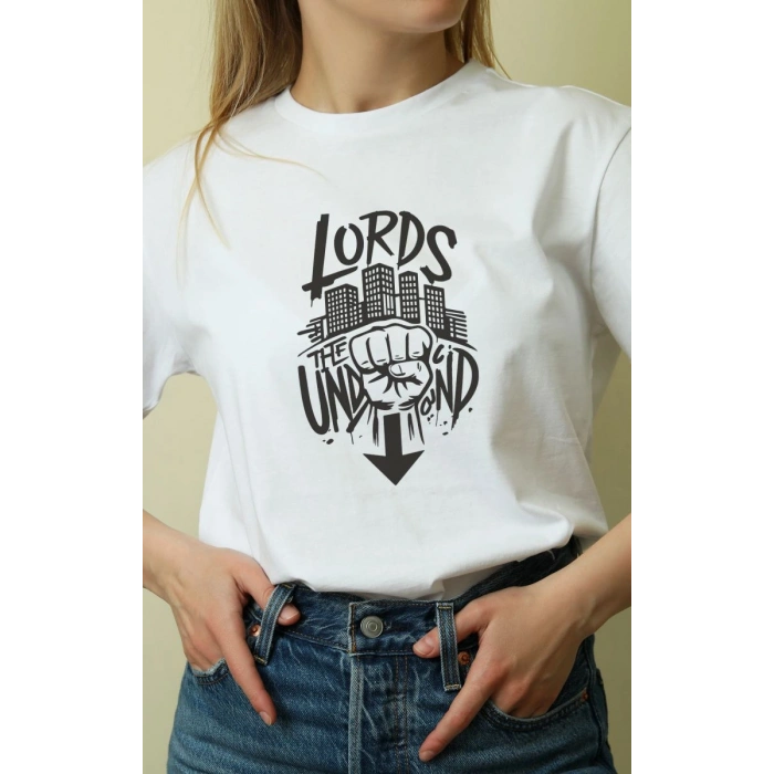 Unisex Oversize 24/1 Penye DTF Baskılı Tişört - DTF161