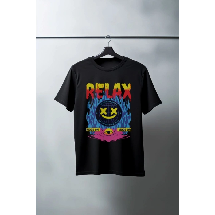 Unisex Oversize 24/1 Penye DTF Baskılı Tişört - DTF162