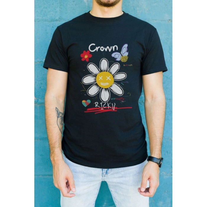 Unisex Oversize 24/1 Penye DTF Baskılı Tişört - DTF164