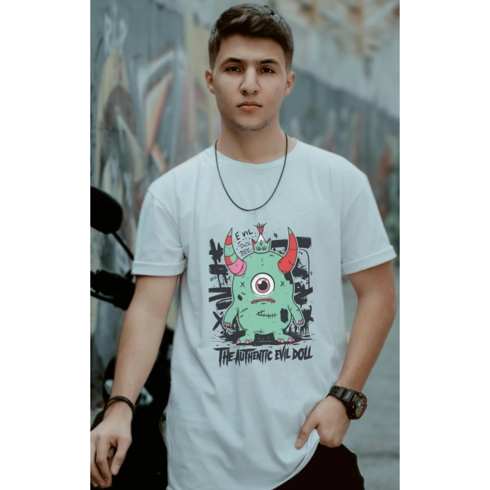 Unisex Oversize 24/1 Penye DTF Baskılı Tişört - DTF165