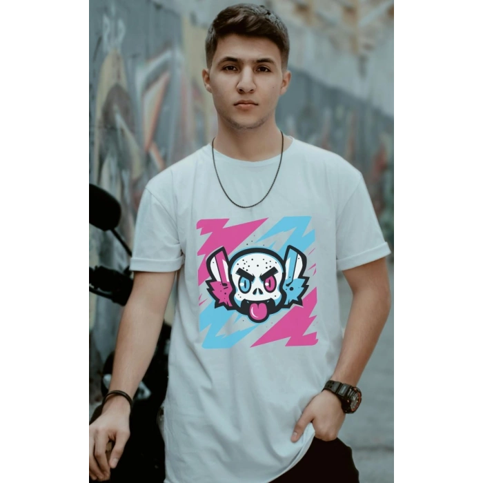 Unisex Oversize 24/1 Penye DTF Baskılı Tişört - DTF168