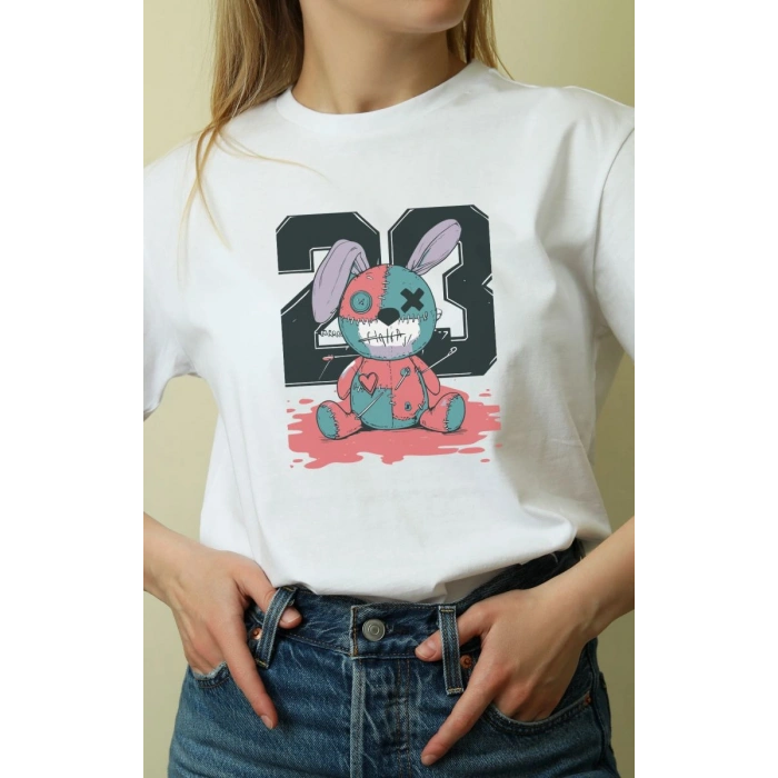Unisex Oversize 24/1 Penye DTF Baskılı Tişört - DTF169