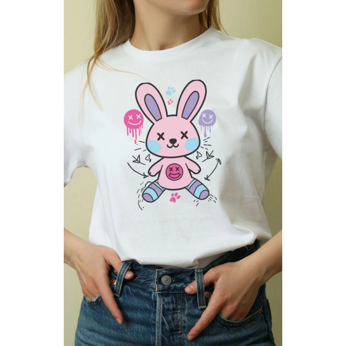 Unisex Oversize 24/1 Penye DTF Baskılı Tişört - DTF170