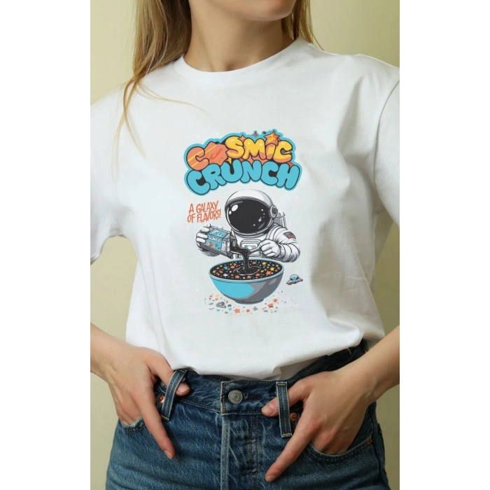 Unisex Oversize 24/1 Penye DTF Baskılı Tişört - DTF174