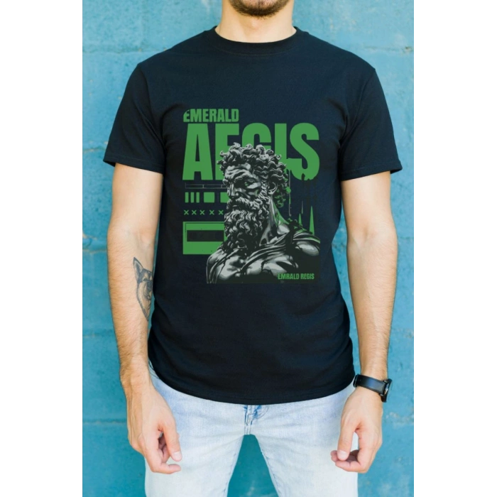 Unisex Oversize 24/1 Penye DTF Baskılı Tişört - DTF175