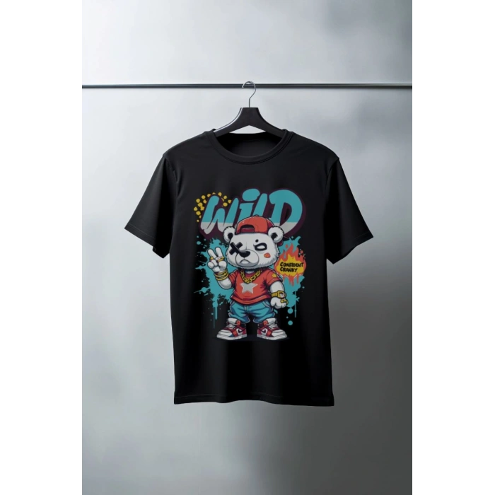 Unisex Oversize 24/1 Penye DTF Baskılı Tişört - DTF176