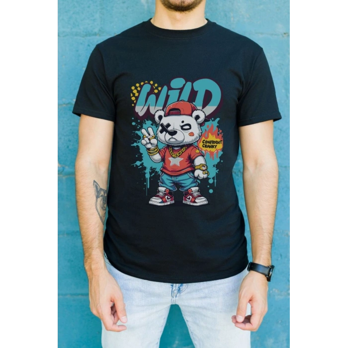 Unisex Oversize 24/1 Penye DTF Baskılı Tişört - DTF176