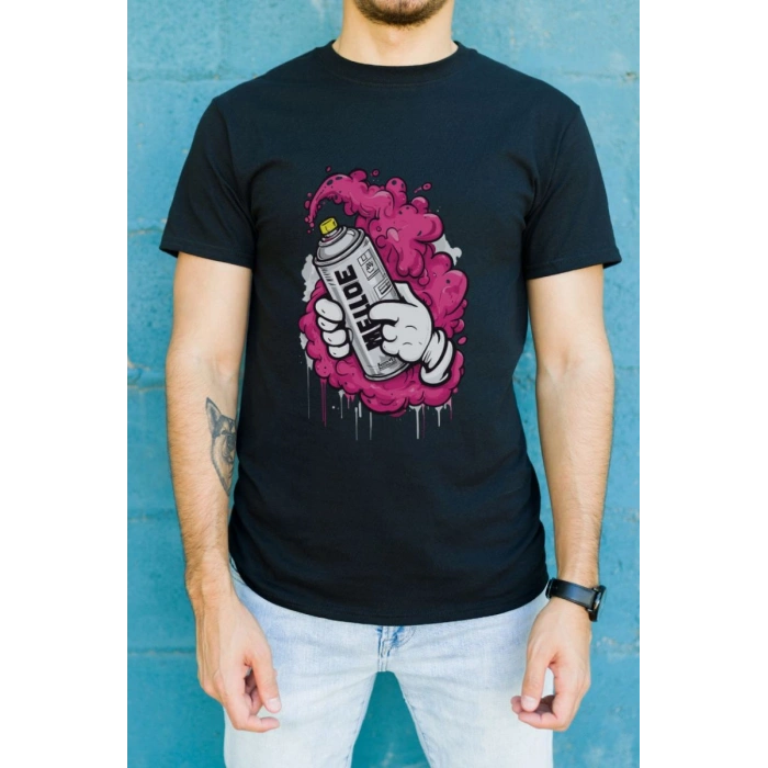 Unisex Oversize 24/1 Penye DTF Baskılı Tişört - DTF179