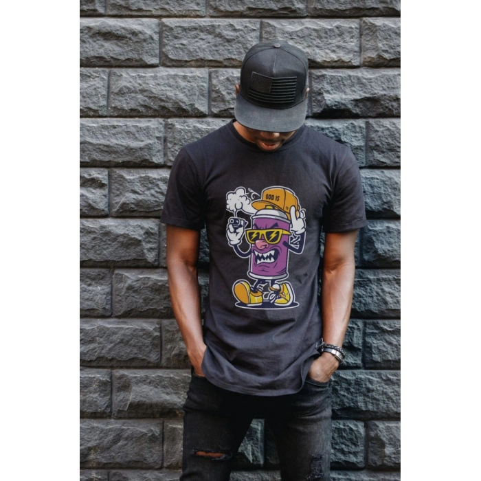 Unisex Oversize 24/1 Penye DTF Baskılı Tişört - DTF183