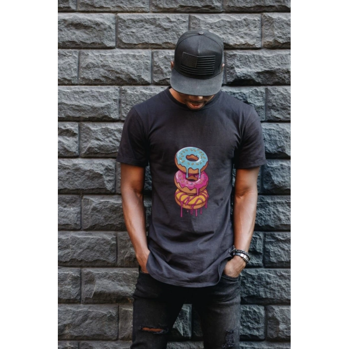 Unisex Oversize 24/1 Penye DTF Baskılı Tişört - DTF187