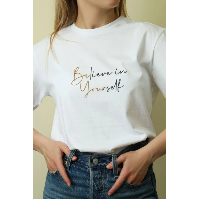 Unisex Oversize 24/1 Penye DTF Baskılı Tişört - DTF206