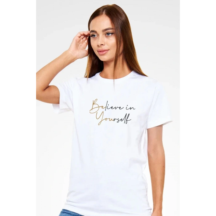 Unisex Oversize 24/1 Penye DTF Baskılı Tişört - DTF206