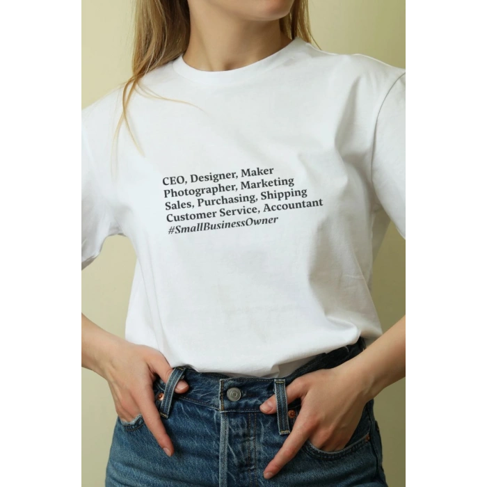 Unisex Oversize 24/1 Penye DTF Baskılı Tişört - DTF214