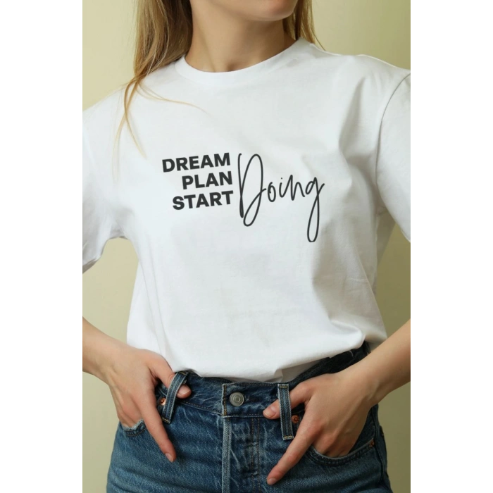 Unisex Oversize 24/1 Penye DTF Baskılı Tişört - DTF226