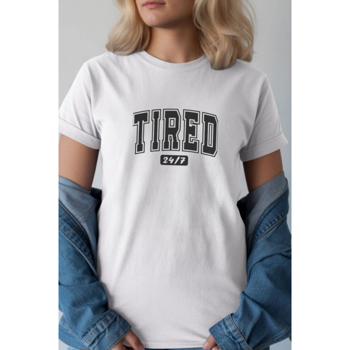 Unisex Oversize 24/1 Penye DTF Baskılı Tişört - DTF262