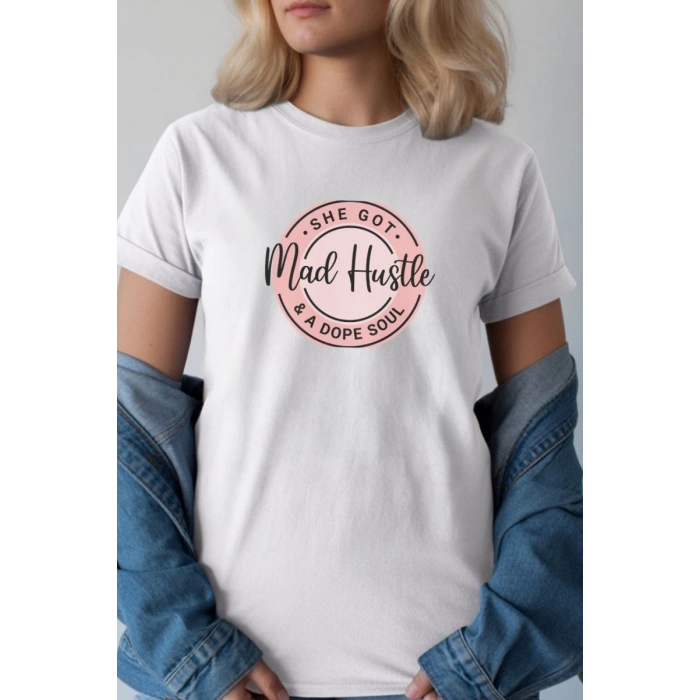 Unisex Oversize 24/1 Penye DTF Baskılı Tişört - DTF263