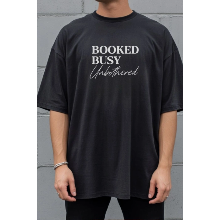 Unisex Oversize 24/1 Penye DTF Baskılı Tişört - DTF281