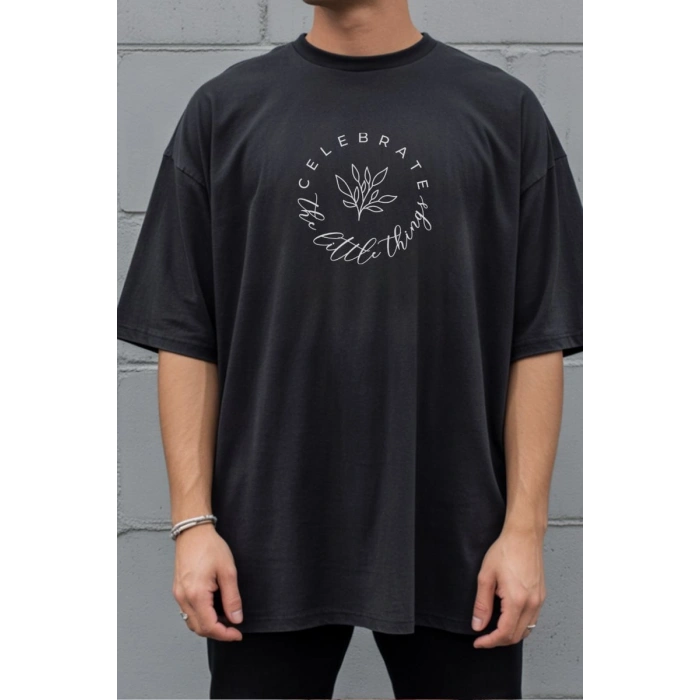 Unisex Oversize 24/1 Penye DTF Baskılı Tişört - DTF282