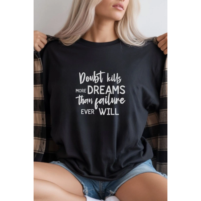 Unisex Oversize 24/1 Penye DTF Baskılı Tişört - DTF291