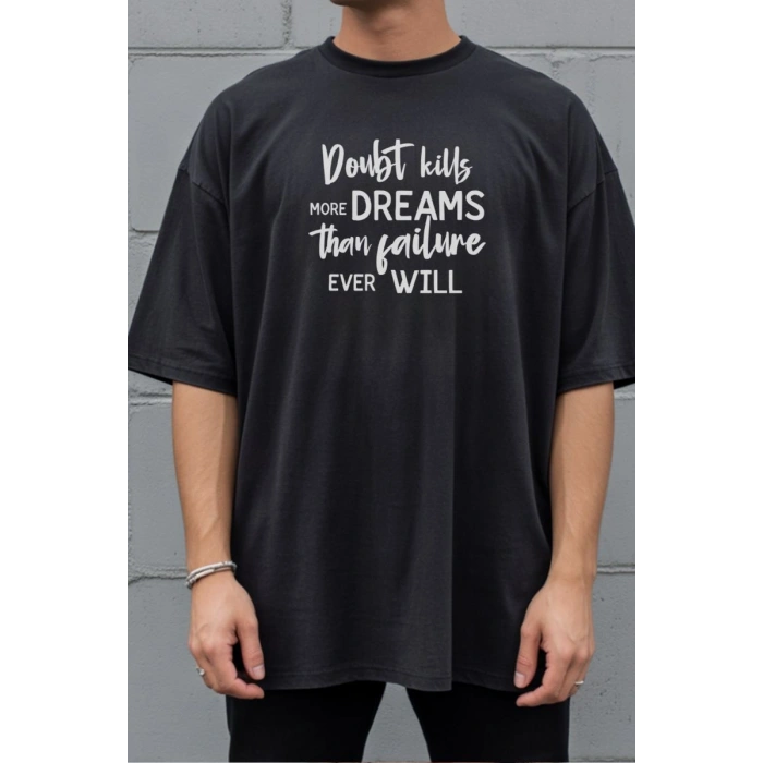 Unisex Oversize 24/1 Penye DTF Baskılı Tişört - DTF291