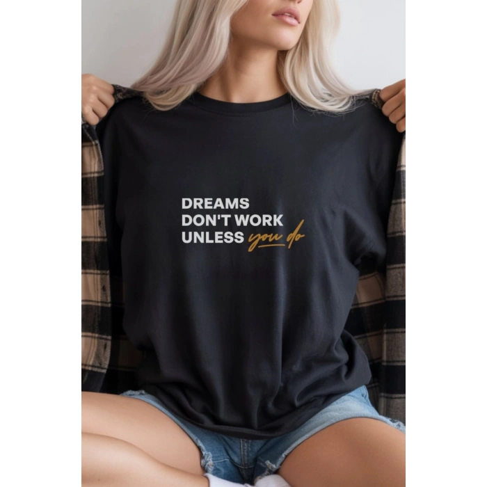 Unisex Oversize 24/1 Penye DTF Baskılı Tişört - DTF294