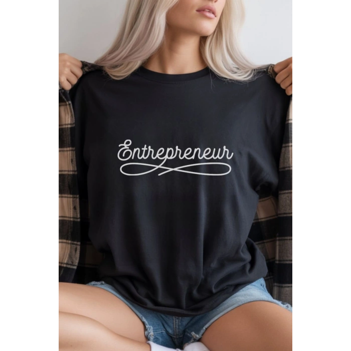 Unisex Oversize 24/1 Penye DTF Baskılı Tişört - DTF298