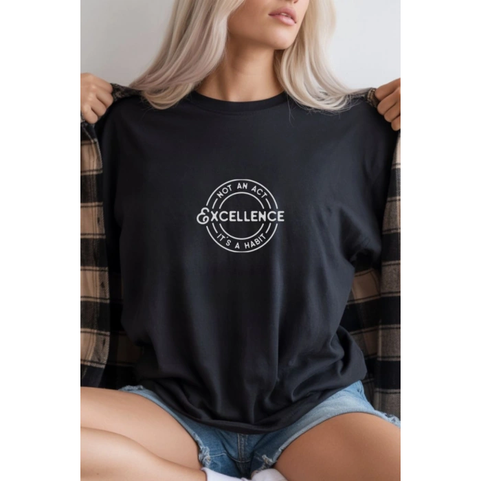 Unisex Oversize 24/1 Penye DTF Baskılı Tişört - DTF299