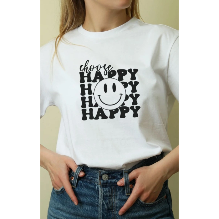 Unisex Oversize 24/1 Penye DTF Baskılı Tişört - DTF55