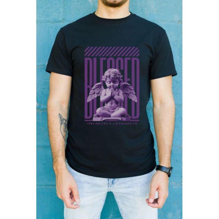 Unisex Oversize 24/1 Penye DTF Baskılı Tişört - DTF69
