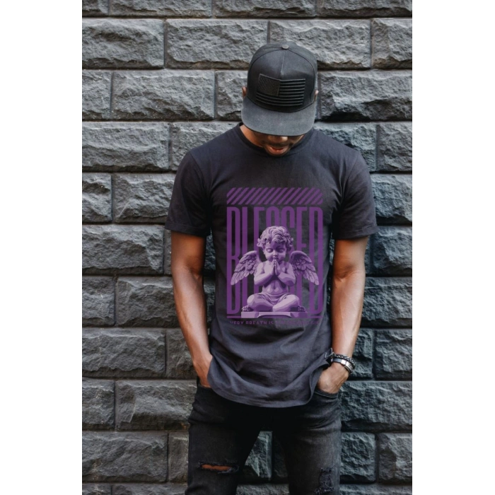 Unisex Oversize 24/1 Penye DTF Baskılı Tişört - DTF69