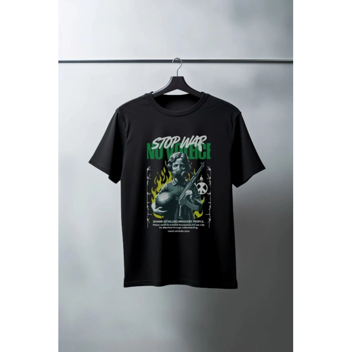 Unisex Oversize 24/1 Penye DTF Baskılı Tişört - DTF72