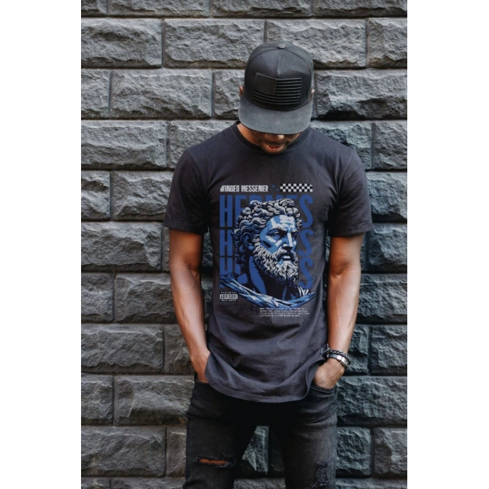 Unisex Oversize 24/1 Penye DTF Baskılı Tişört - DTF73