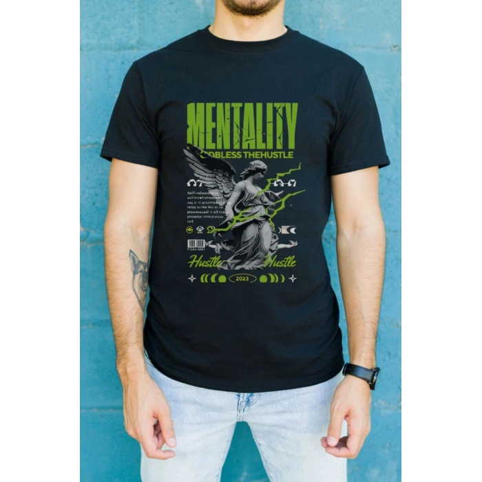 Unisex Oversize 24/1 Penye DTF Baskılı Tişört - DTF75
