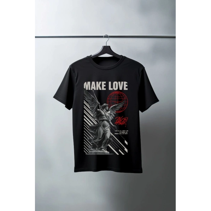 Unisex Oversize 24/1 Penye DTF Baskılı Tişört - DTF78
