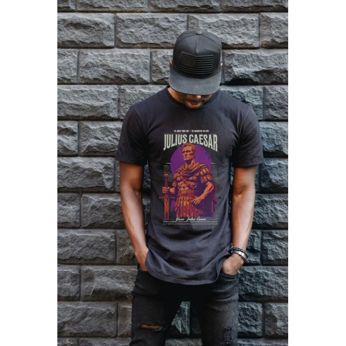 Unisex Oversize 24/1 Penye DTF Baskılı Tişört - DTF80